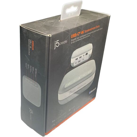 USB‑C Hub 8‑in‑1 4K Dock with Speakerphone, Ethernet, PD – j5create JCDS335 New - Picture 3 of 10